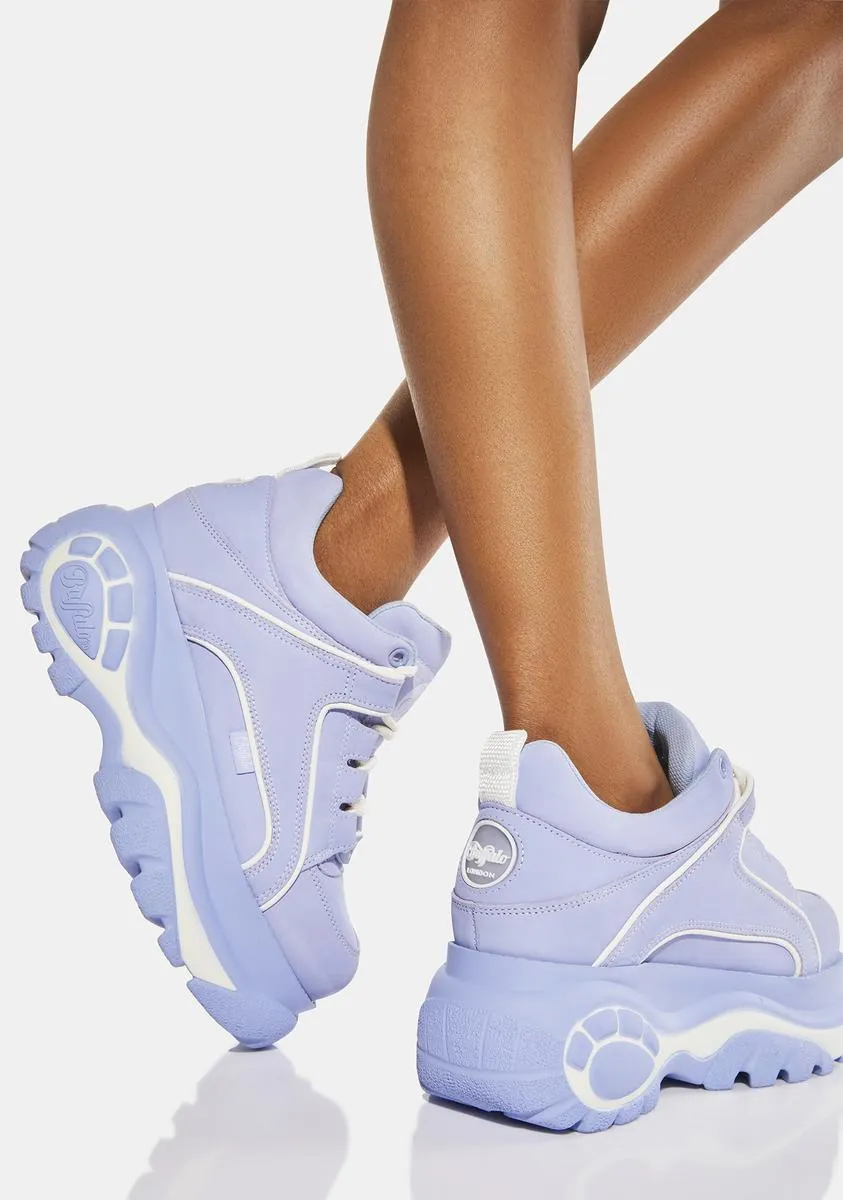 Lavender Classic Low Platform Sneakers