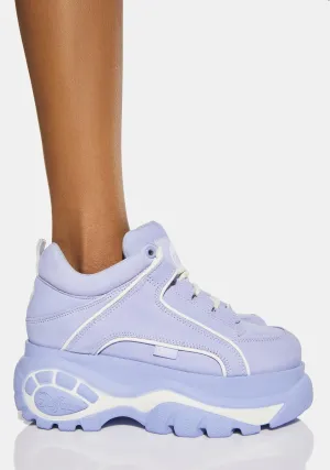 Lavender Classic Low Platform Sneakers