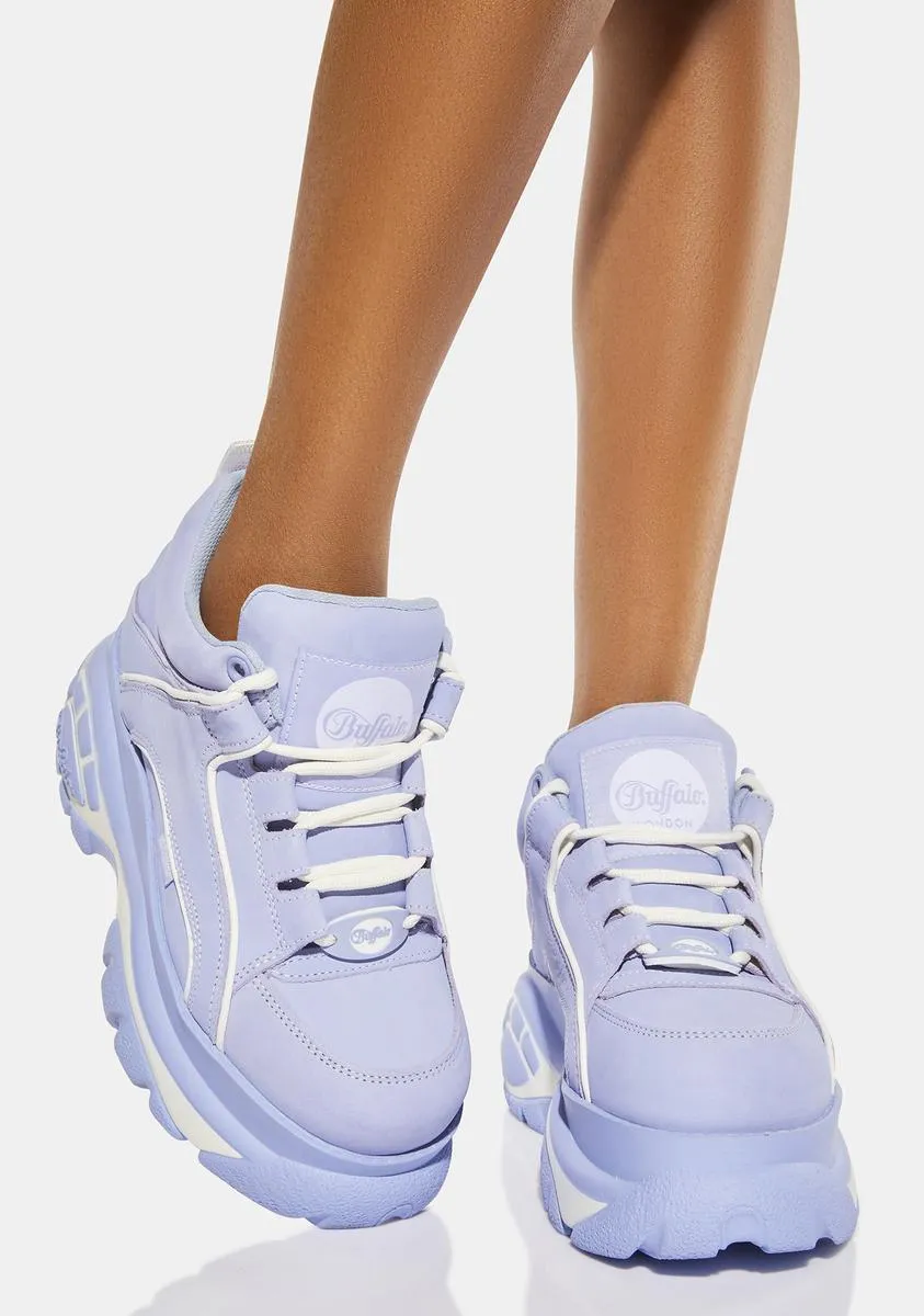 Lavender Classic Low Platform Sneakers