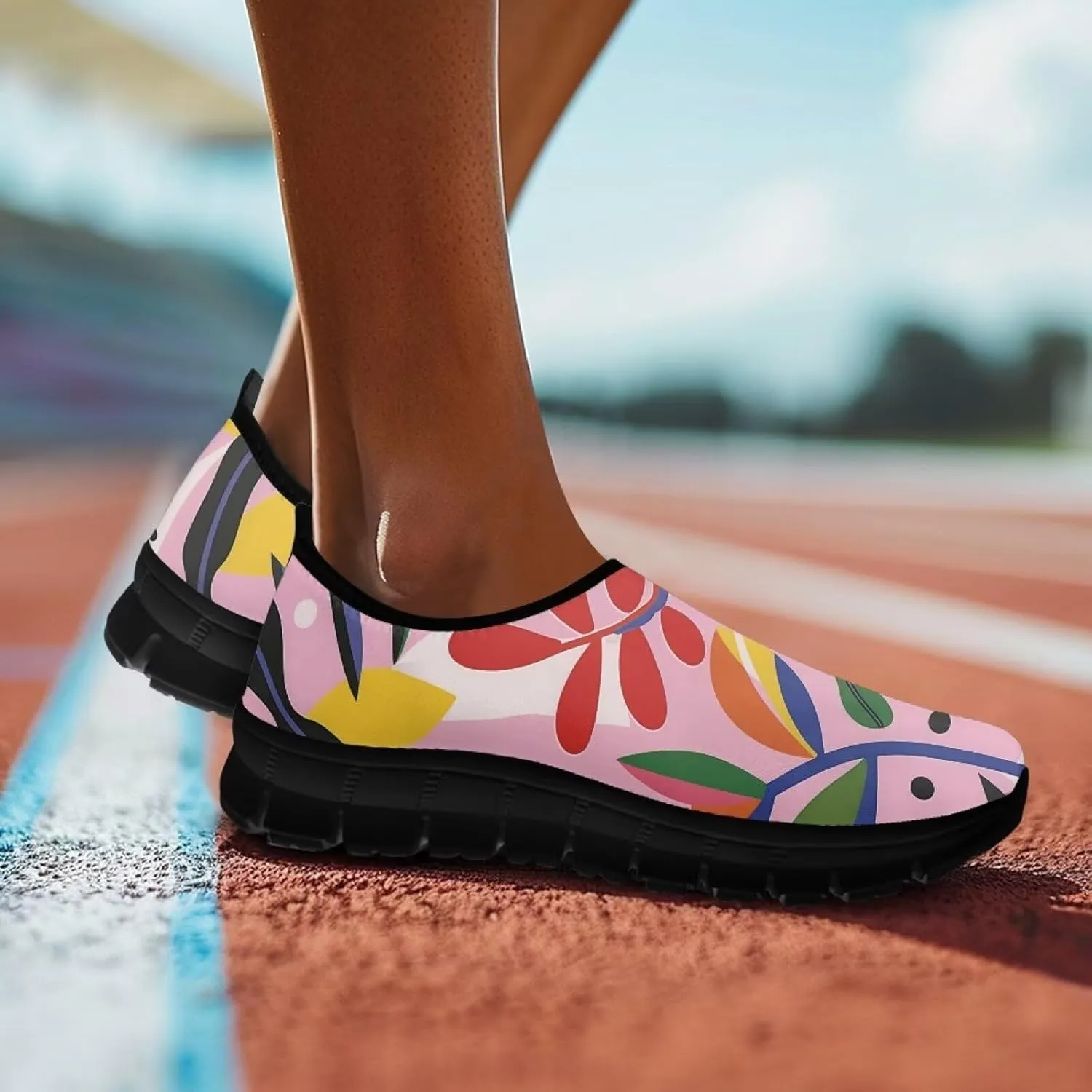 Lightweight Casual Shoes for Women Comfort Non Slip Shoes Slip On Breathable Sneakers Shoes Soft Loafers for Indoor Outdoor Walking Running Travel US 5.5-11.5
