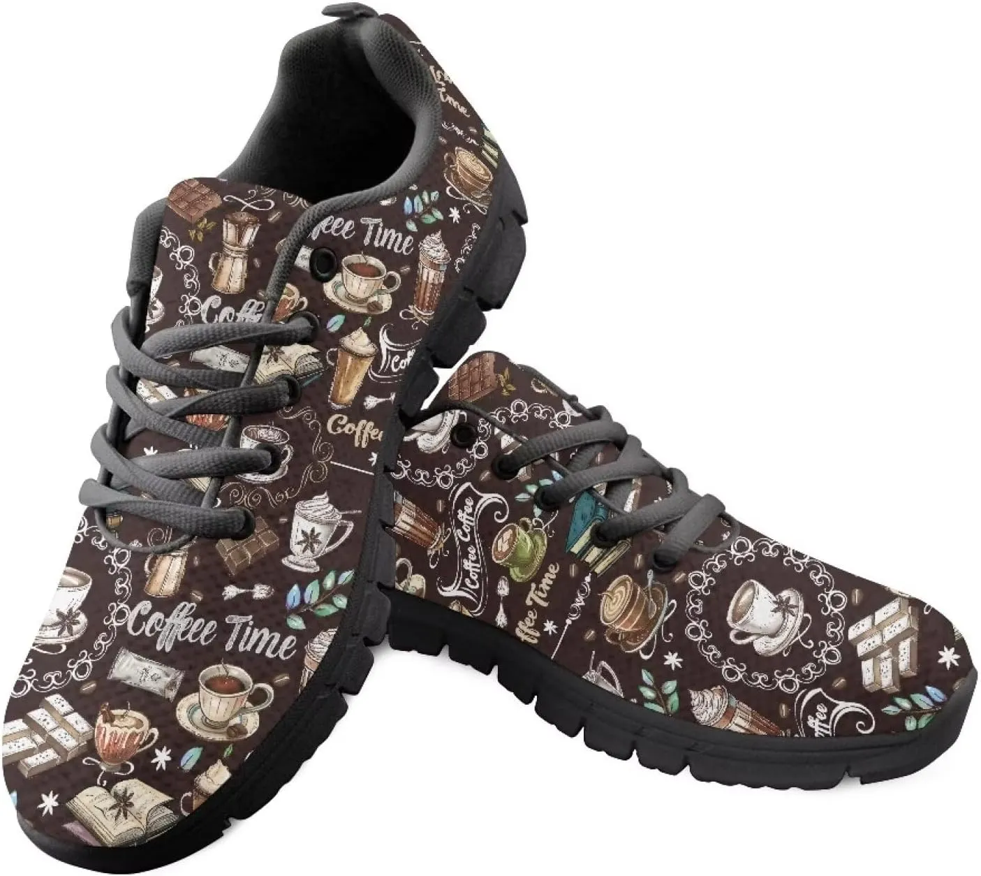 Lightweight Running Shoes Women Tennis Workout Shoes Casual Non-Slip Cozy Athletic Lace-Up Work Shoes for Trainer US 5-12