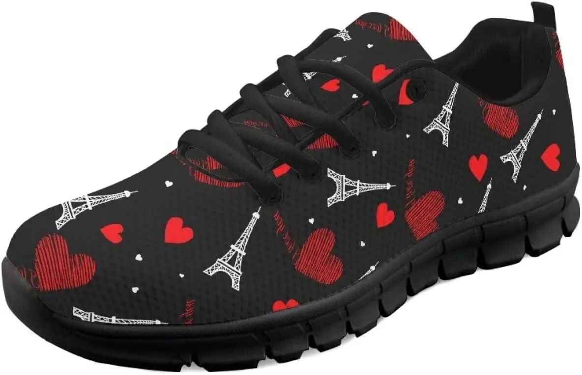 Lightweight Running Shoes Women Tennis Workout Shoes Casual Non-Slip Cozy Athletic Lace-Up Work Shoes for Trainer US 5-12