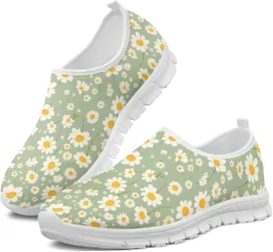 Lightweight Walking Shoes for Women Soft Breathable Non Slip Casual Shoes Slip On Comfort Sneakers Low Cut Loafers Running Sports Travel Shoes US 5.5-11.5