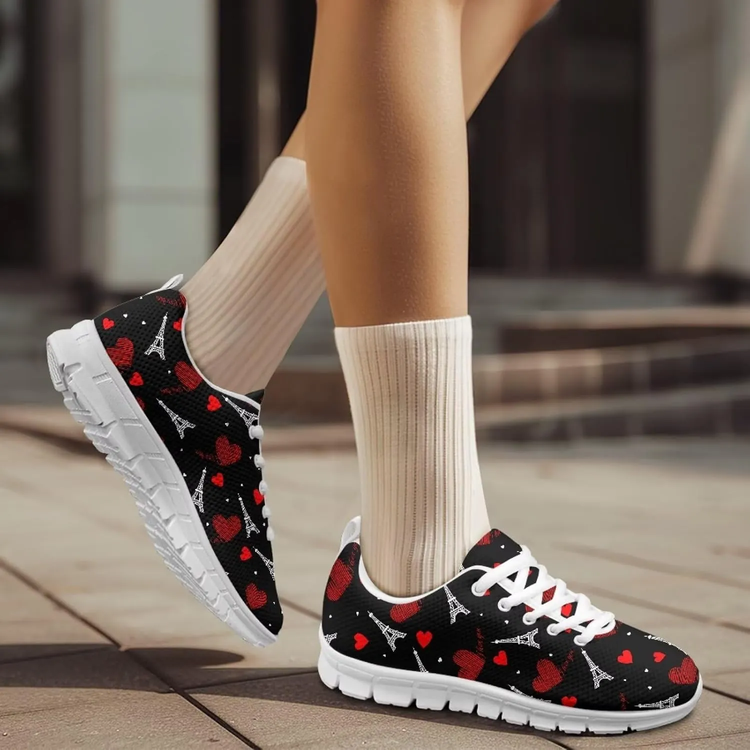 Lightweight Walking Sneakers Women Road Running Tennis Workout Athletic Shoes Non-Slip Breathable Work Shoes for Women Sneakers US 5-12