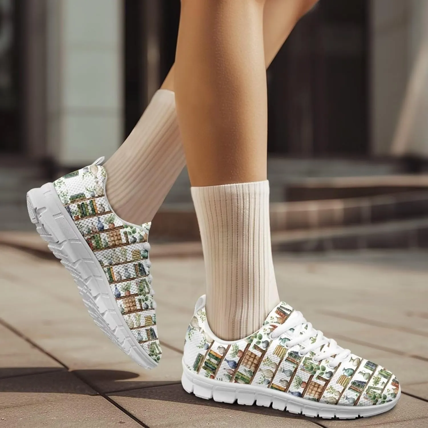 Lightweight Walking Sneakers Women Road Running Tennis Workout Athletic Shoes Non-Slip Breathable Work Shoes for Women Sneakers US 5-12