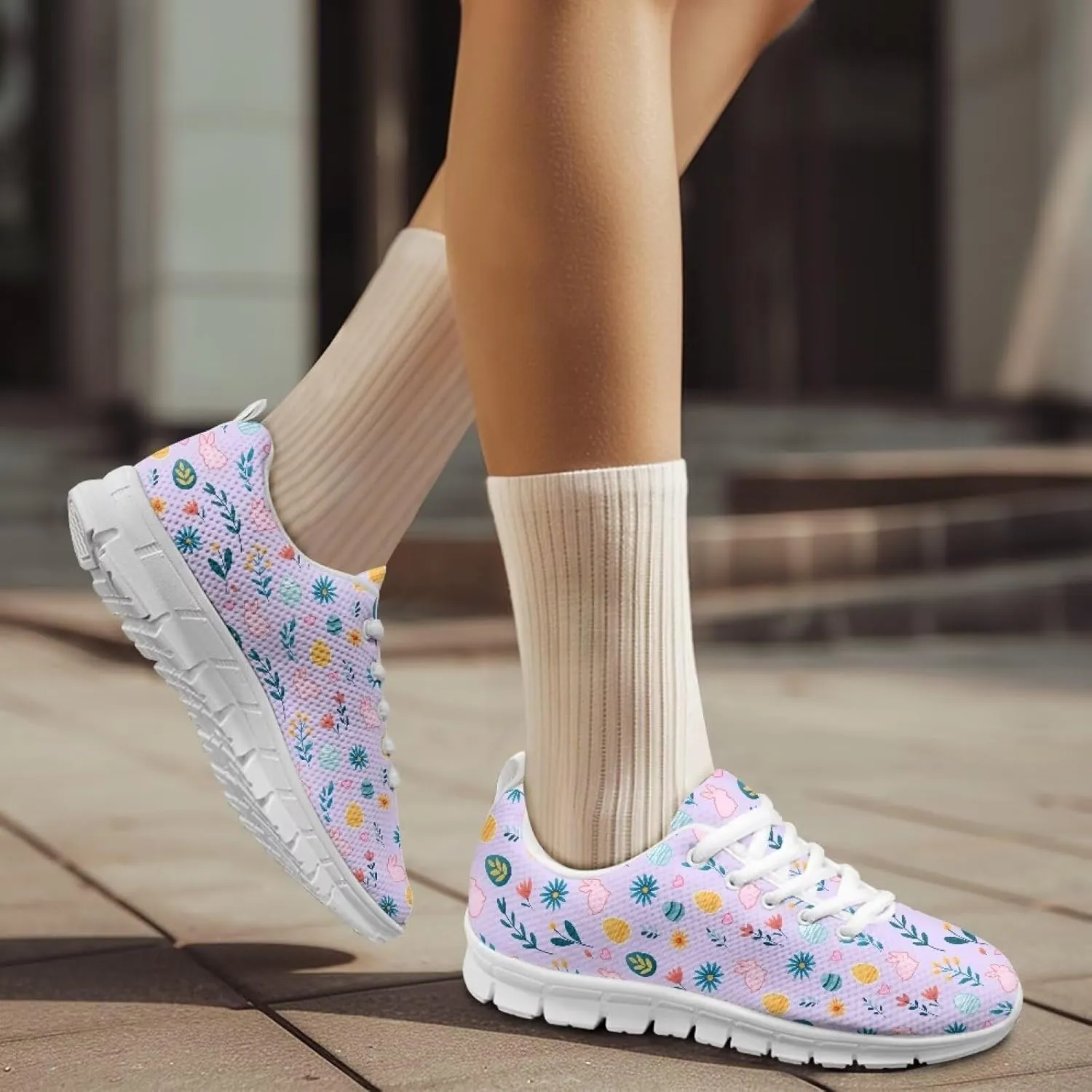 Lightweight Walking Sneakers Women Road Running Tennis Workout Athletic Shoes Non-Slip Breathable Work Shoes for Women Sneakers US 5-12