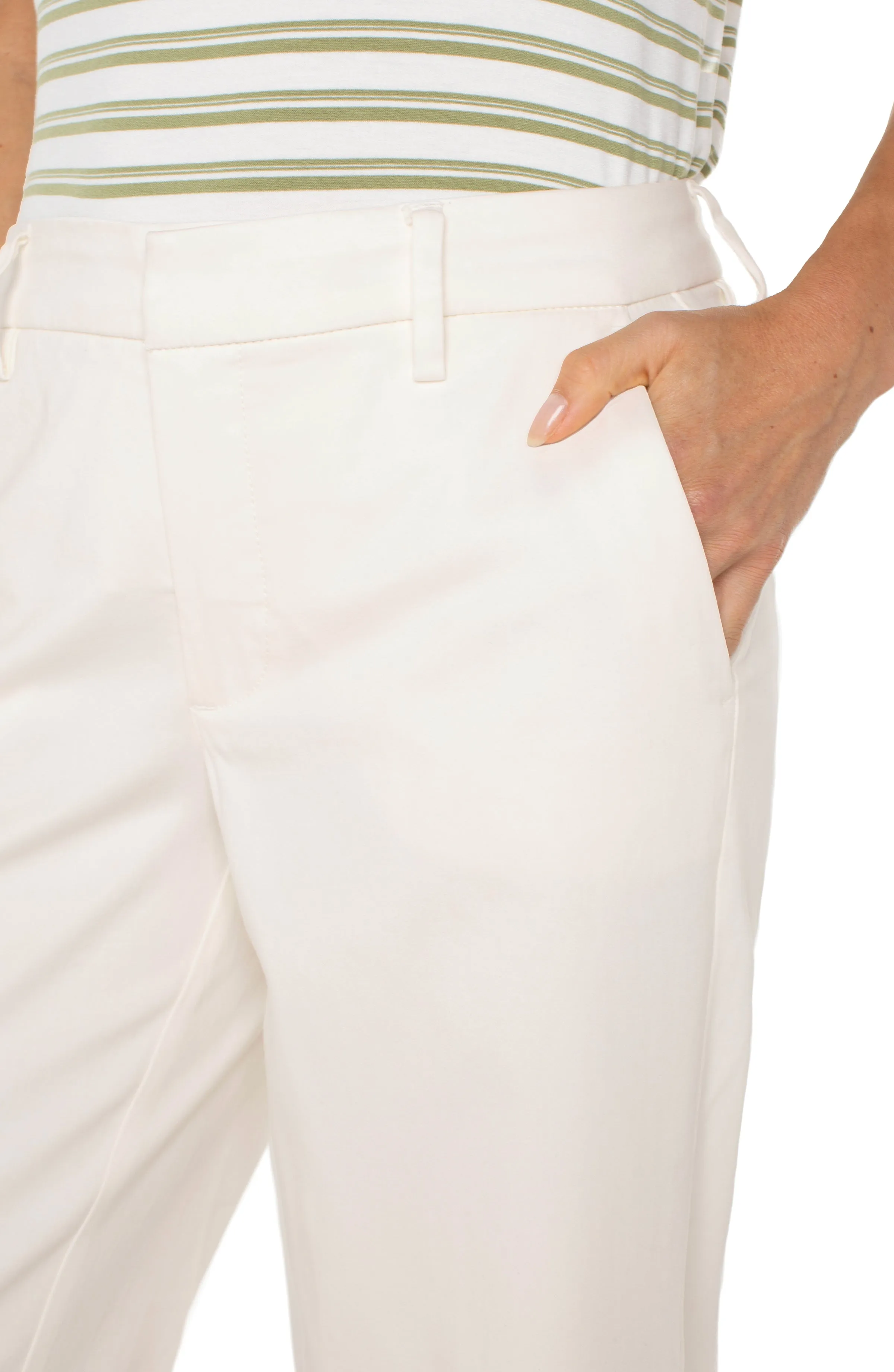 Liverpool Los Angeles Kelsey Wide Leg Trouser in Bone