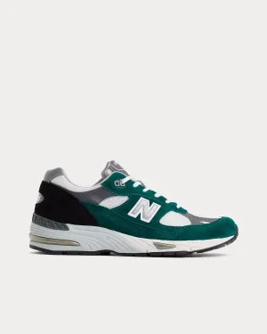 MADE in UK 991v1 Pacific / Alloy / Black Low Top Sneakers