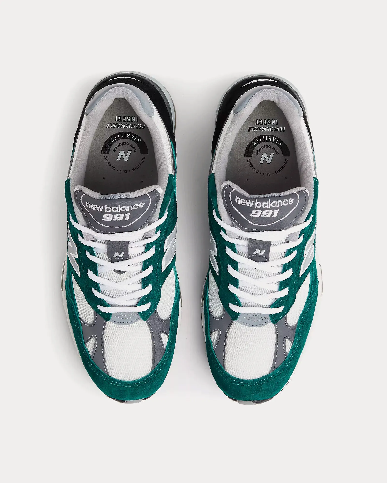 MADE in UK 991v1 Pacific / Alloy / Black Low Top Sneakers