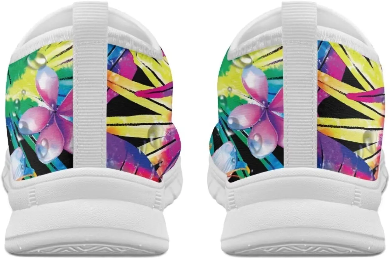 Mandala Flowers Print Womens Slip On Running Shoes Loafers Shoes Non Slip Arch Support Walking Shoes Breathable Gym Workout Shoes