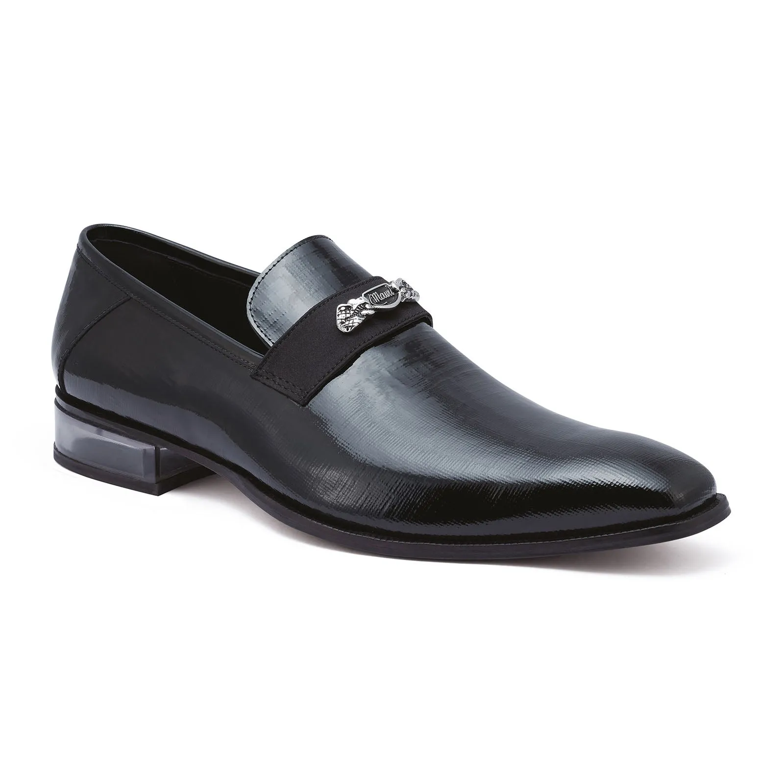 Mauri Player 4951 Men's Shoes Black Canapa / Satin Slip-On Loafers (MA5250)