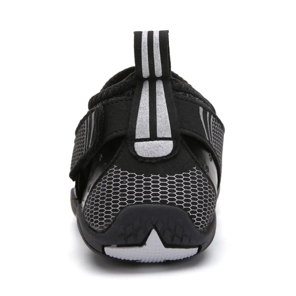 Men Women Water Shoes Barefoot Quick Dry Aqua Shoes - Black Size EU37 = US4