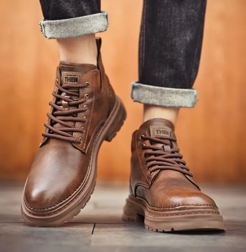 Men's Boots Hiking Boots for Men Casual Boots Mens Water-resistant Boots
