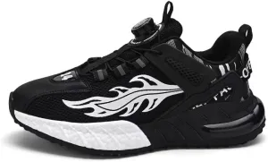 Men's Casual Walking Shoes Workout Rotating Automatic Buckle Shoes Laces Running Shoes for Men Sneakers
