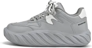 Men's Chunky Platform Sneakers Mens Casual Shoes Fashion Sneakers Breathable Comfort Walking Classic Lace-Up Low Top Casual Wear Shoes for Male