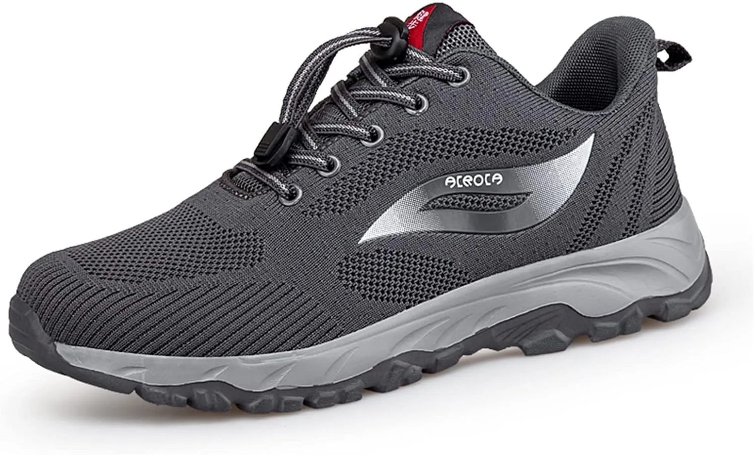 Men's Lightweight Cushion Sneakers Breathable Elastic Fly Woven Mesh Sneaker Non Slip Work Sport Shoes for Men