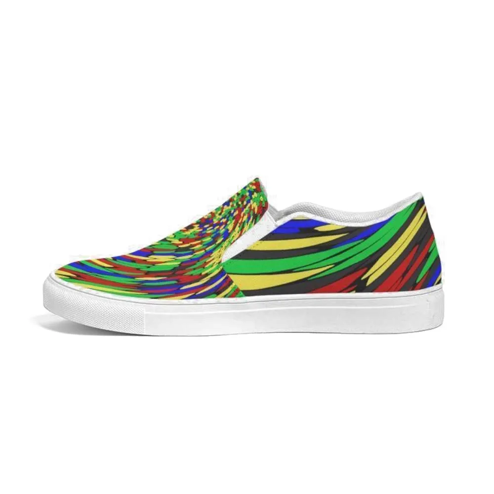 Mens Sneakers - Multicolor Low Top Canvas Slip-on Shoes - 3n2375 by inQue.Style
