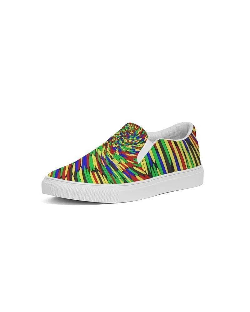 Mens Sneakers - Multicolor Low Top Canvas Slip-on Shoes - 3n2375 by inQue.Style