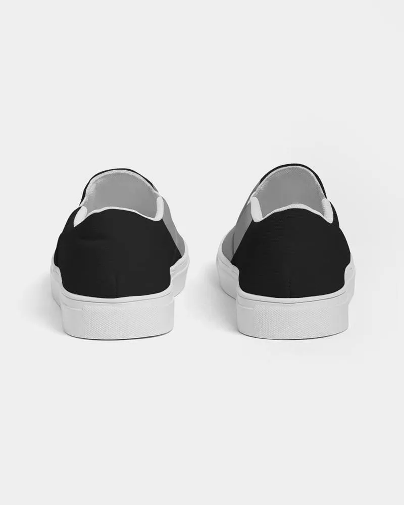 Mens Sneakers - Tricolor Low Top Canvas Slip-on Shoes - Zj5375 by inQue.Style
