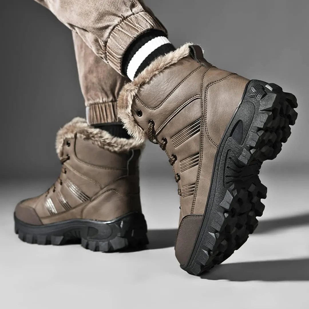 Men's Snow Boots Outdoor Hiking Boots Waterproof Fluff Snow Sports Boots