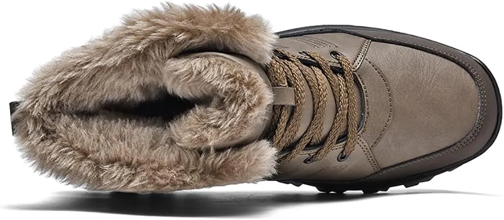Men's Snow Boots Outdoor Hiking Boots Waterproof Fluff Snow Sports Boots