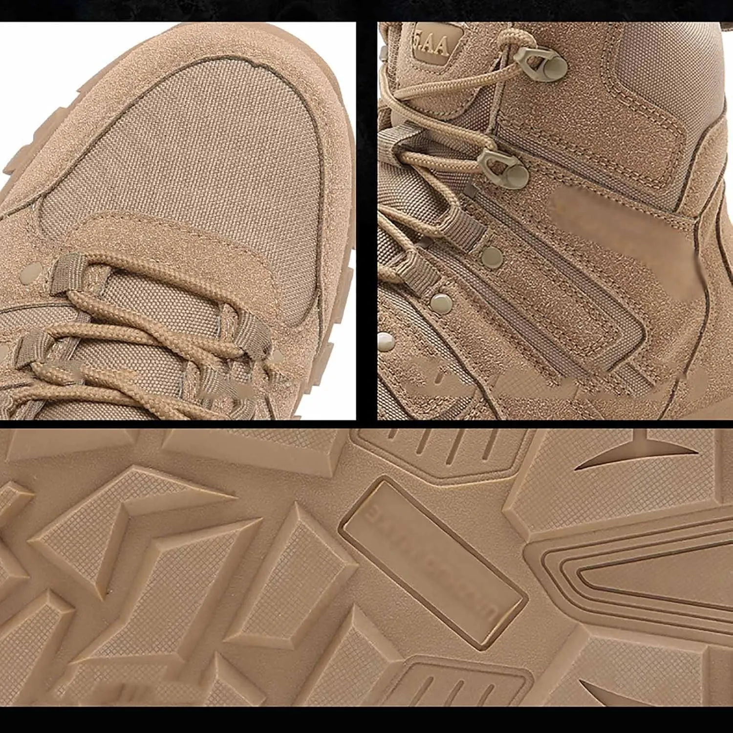 Men's Tactical Boots, Waterproof Hiking Work Boots, Breathable Desert Boots, Lightweight Military Boots, Outdoor Hiking Backpacking Boots, Anti-slip Jungle Boots For Men