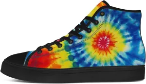 Men's Women's Tie Dye High Top Canvas Shoes High Top Sneakers Lace Up Casual Shoes Gifts for Men Women