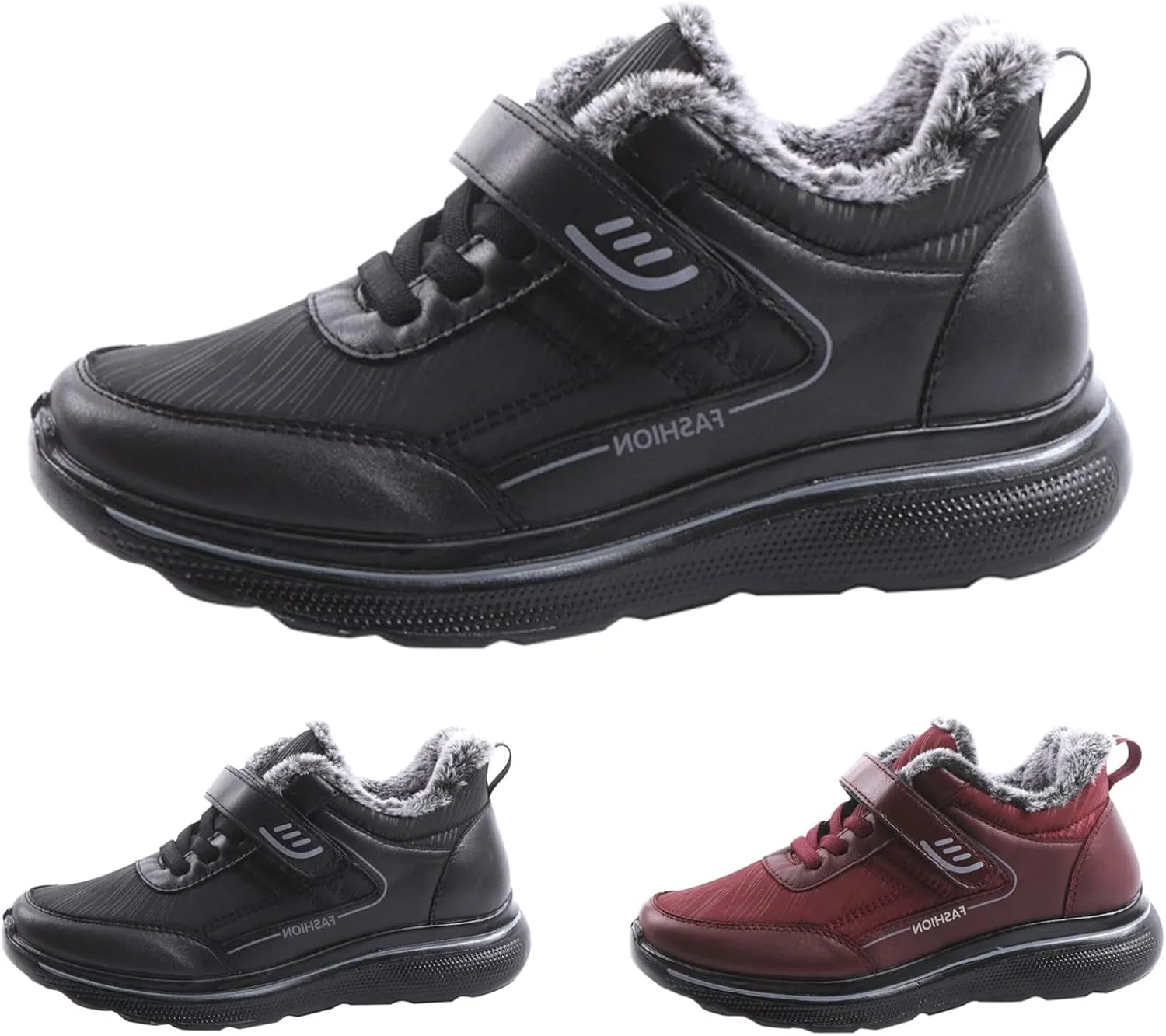 Men's Work Boots Slip On Hiking Sneakers Fur Lined Ankle Boot Women's Workout Shoes Slip Resistant Platform Shoes Composite Toe Botas Hike Grounded Footwear