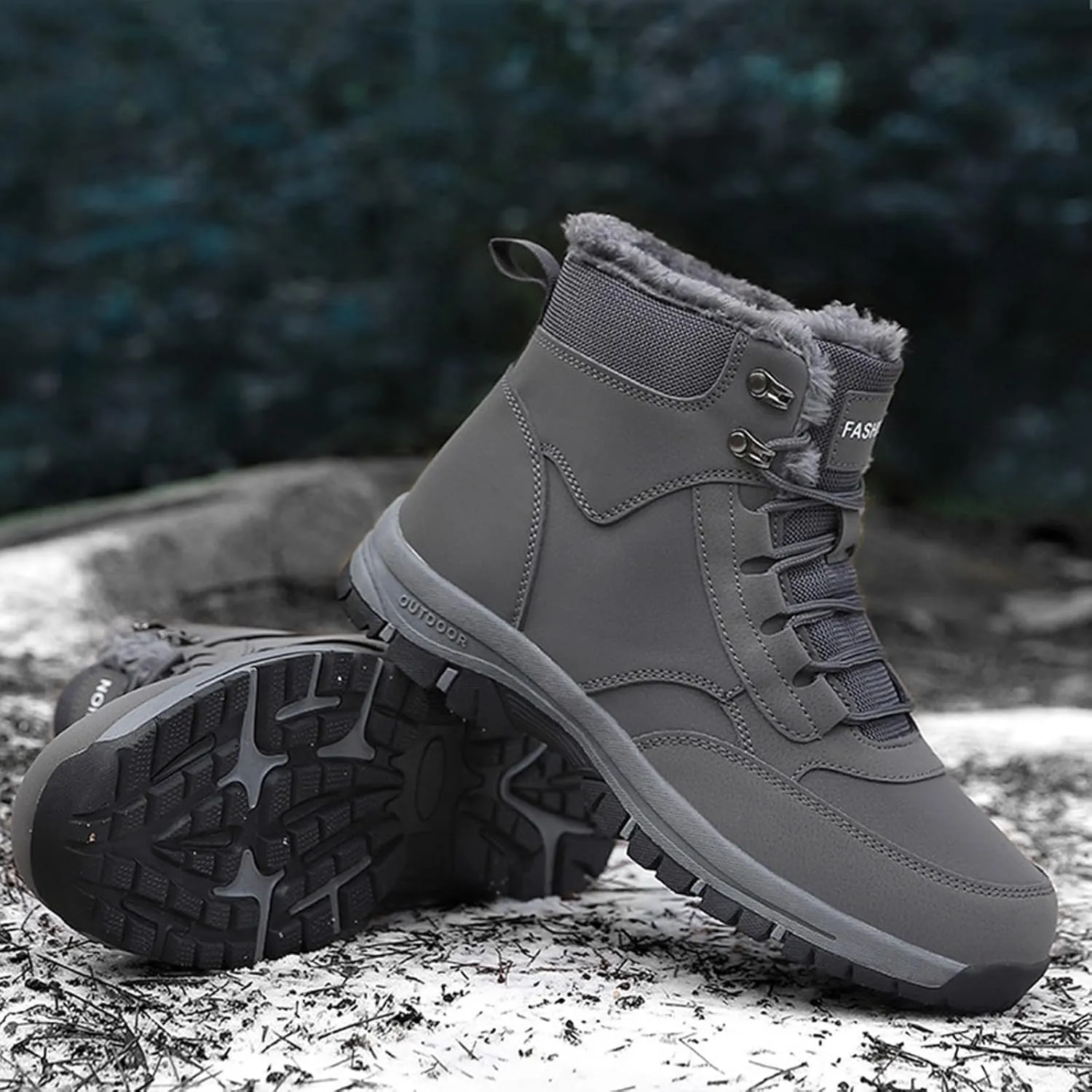 Men's Work Boots Slip On Hiking Sneakers Shoes Warm Women's Safety Shoes Business Casual Platform Sneakers Lightweight Safety Hike Grounded Footwear