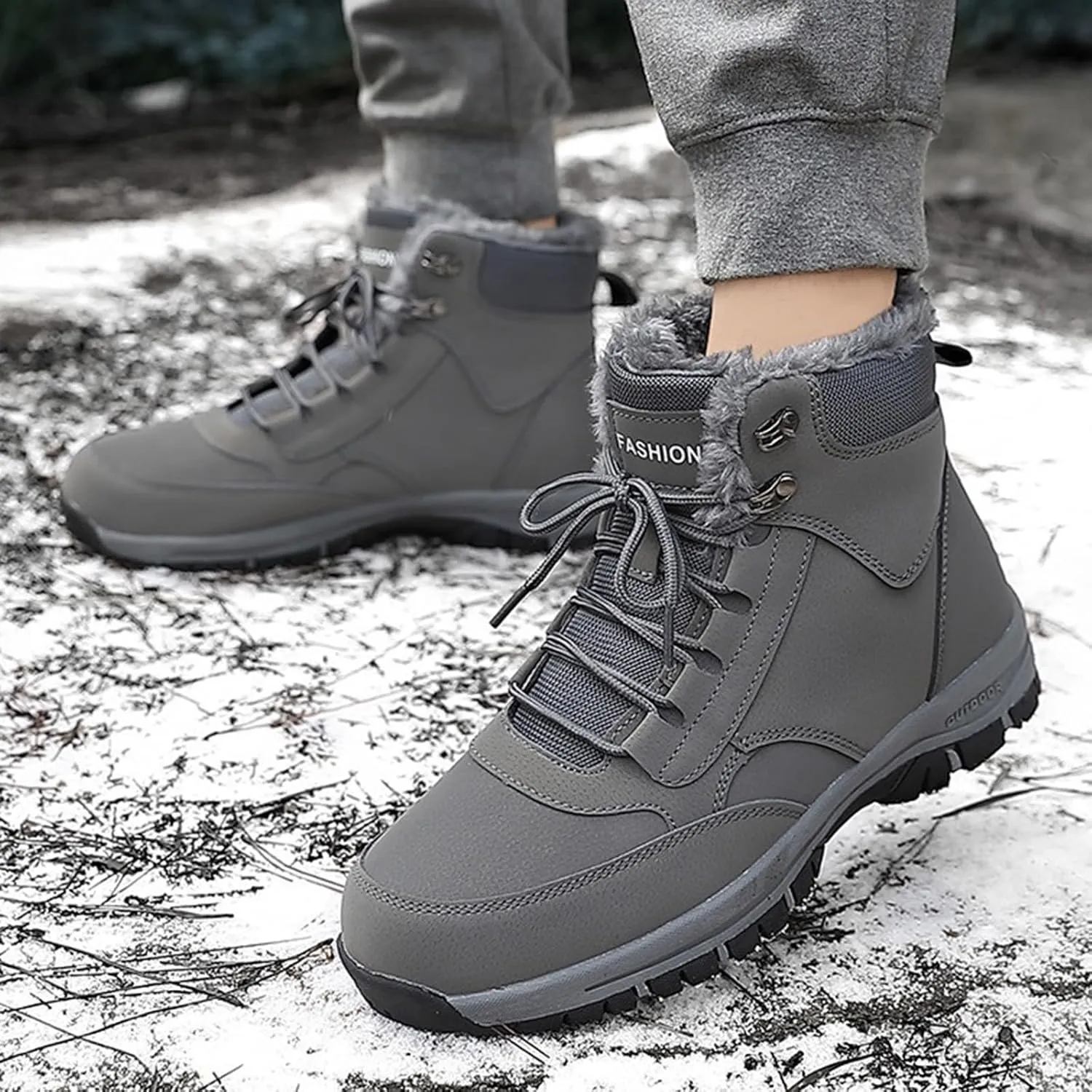 Men's Work Boots Slip On Hiking Sneakers Shoes Warm Women's Safety Shoes Business Casual Platform Sneakers Lightweight Safety Hike Grounded Footwear