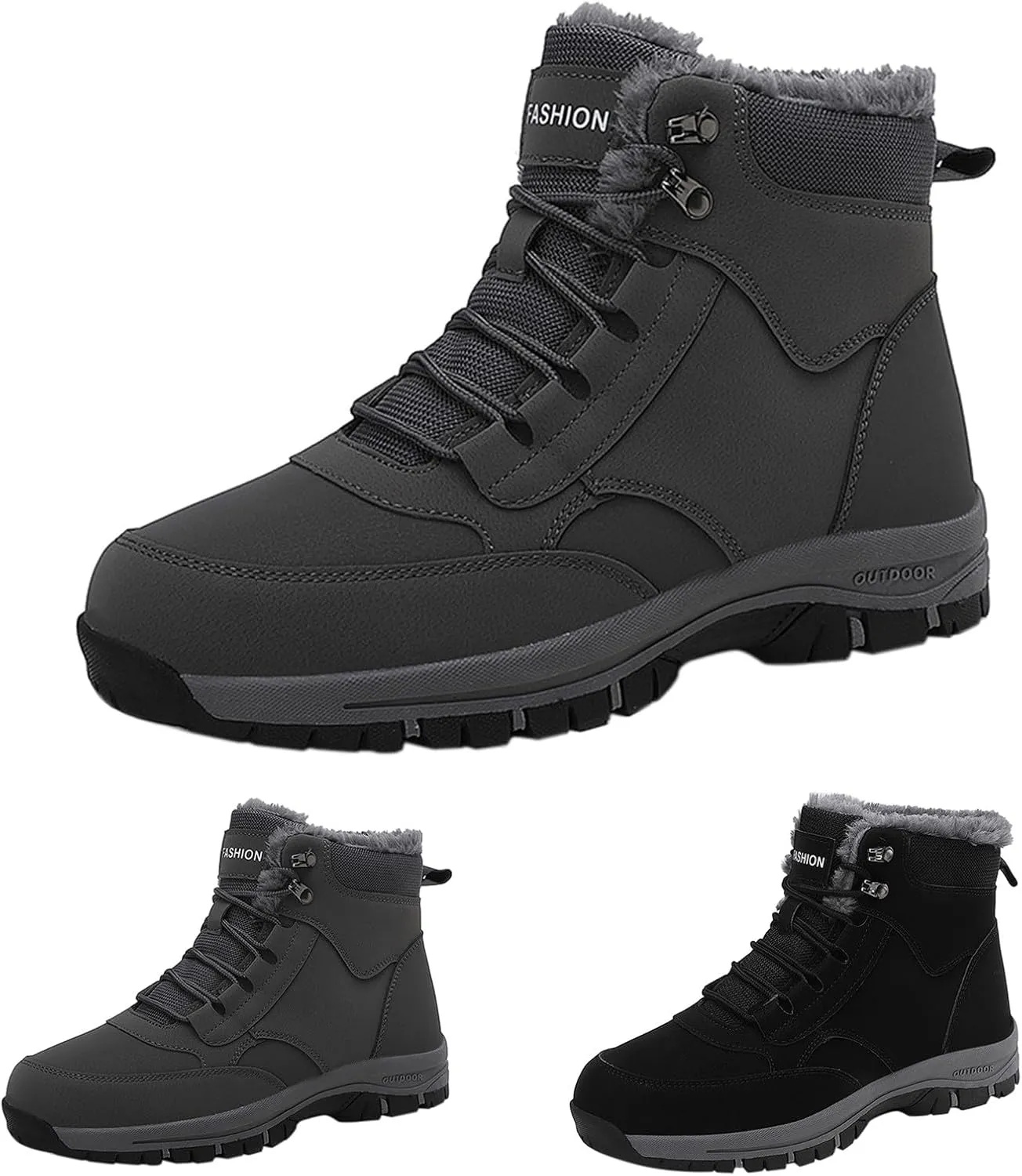 Men's Work Boots Slip On Hiking Sneakers Shoes Warm Women's Safety Shoes Business Casual Platform Sneakers Lightweight Safety Hike Grounded Footwear