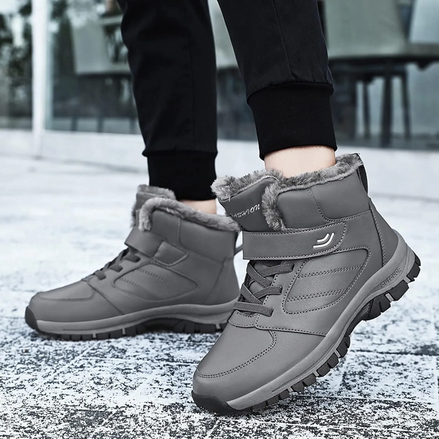 Men's Work Boots Soft Toe Hiking Sneakers Warm Booties Womens Safety Toe Shoes Soft Toe Wide Outdoor Shoes Slip on Loafers Hike Grounded Footwear
