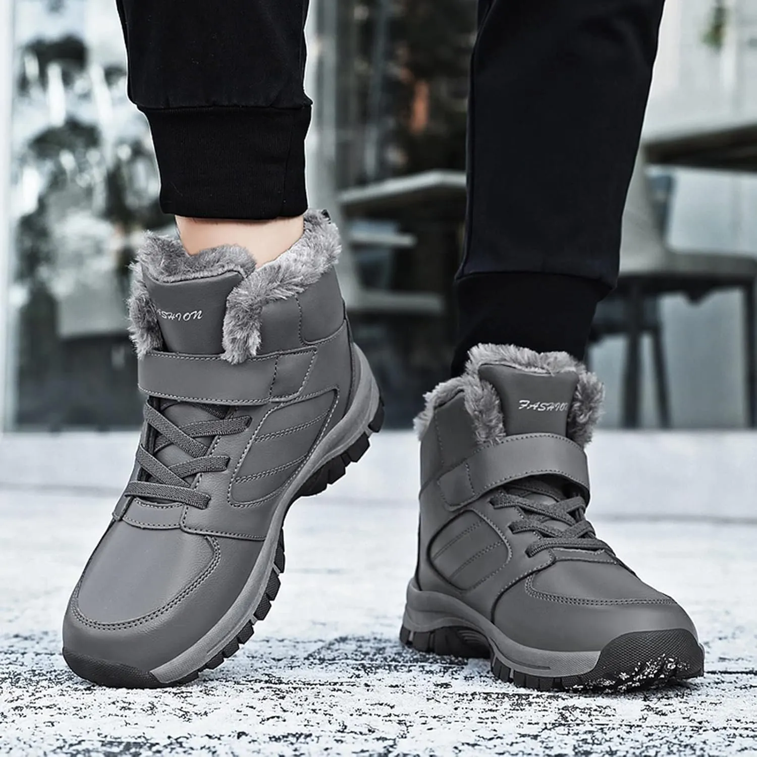 Men's Work Boots Soft Toe Hiking Sneakers Warm Booties Womens Safety Toe Shoes Soft Toe Wide Outdoor Shoes Slip on Loafers Hike Grounded Footwear