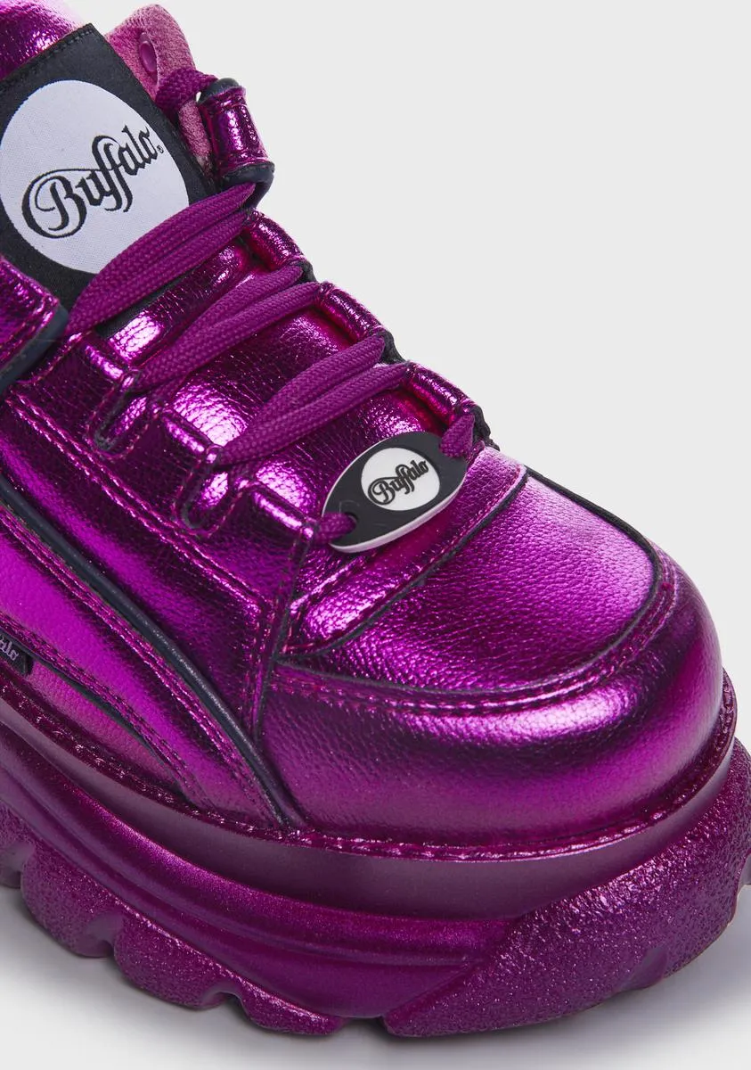Metallic Purple Classic Low Sneakers
