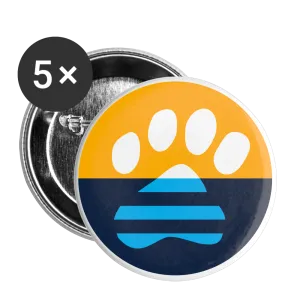 MKE Flag Paw Buttons large 2.2'' (5-pack)