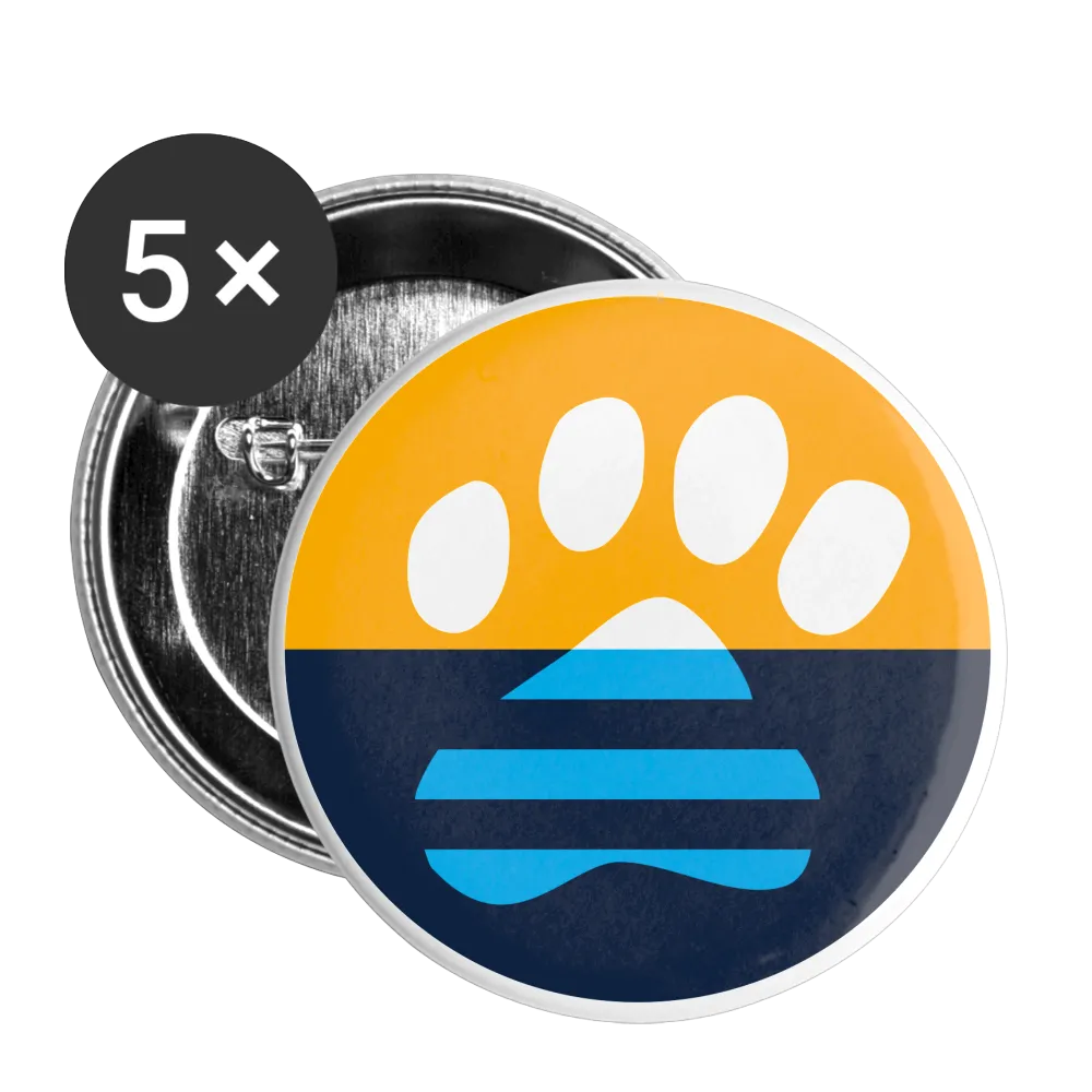 MKE Flag Paw Buttons large 2.2'' (5-pack)