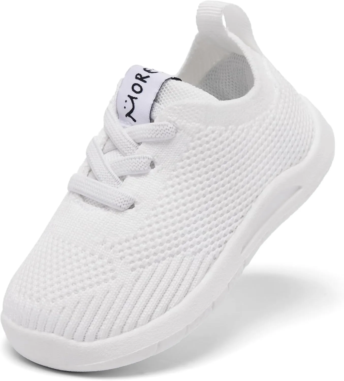 MORENDL Toddler Sneakers Baby Non-Slip Lightweight Breathable Barefoot Shoes Infant Tennis Walking Shoes