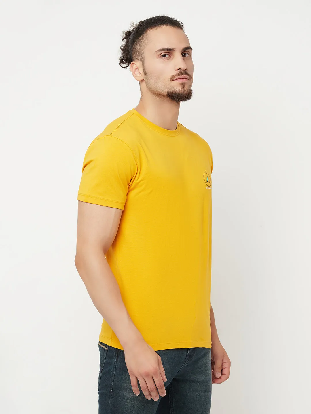 Mustard Round Neck T-Shirt
