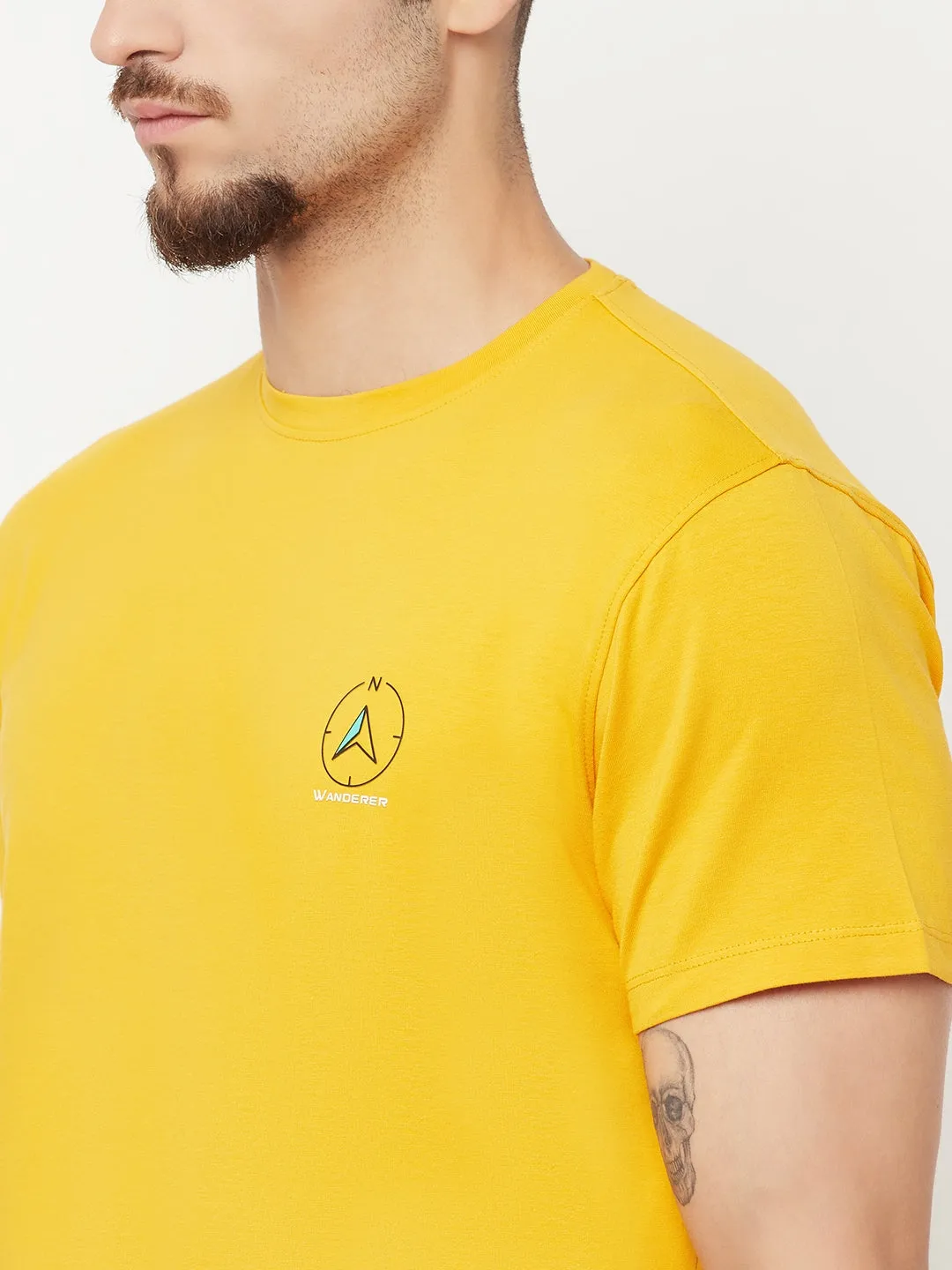 Mustard Round Neck T-Shirt