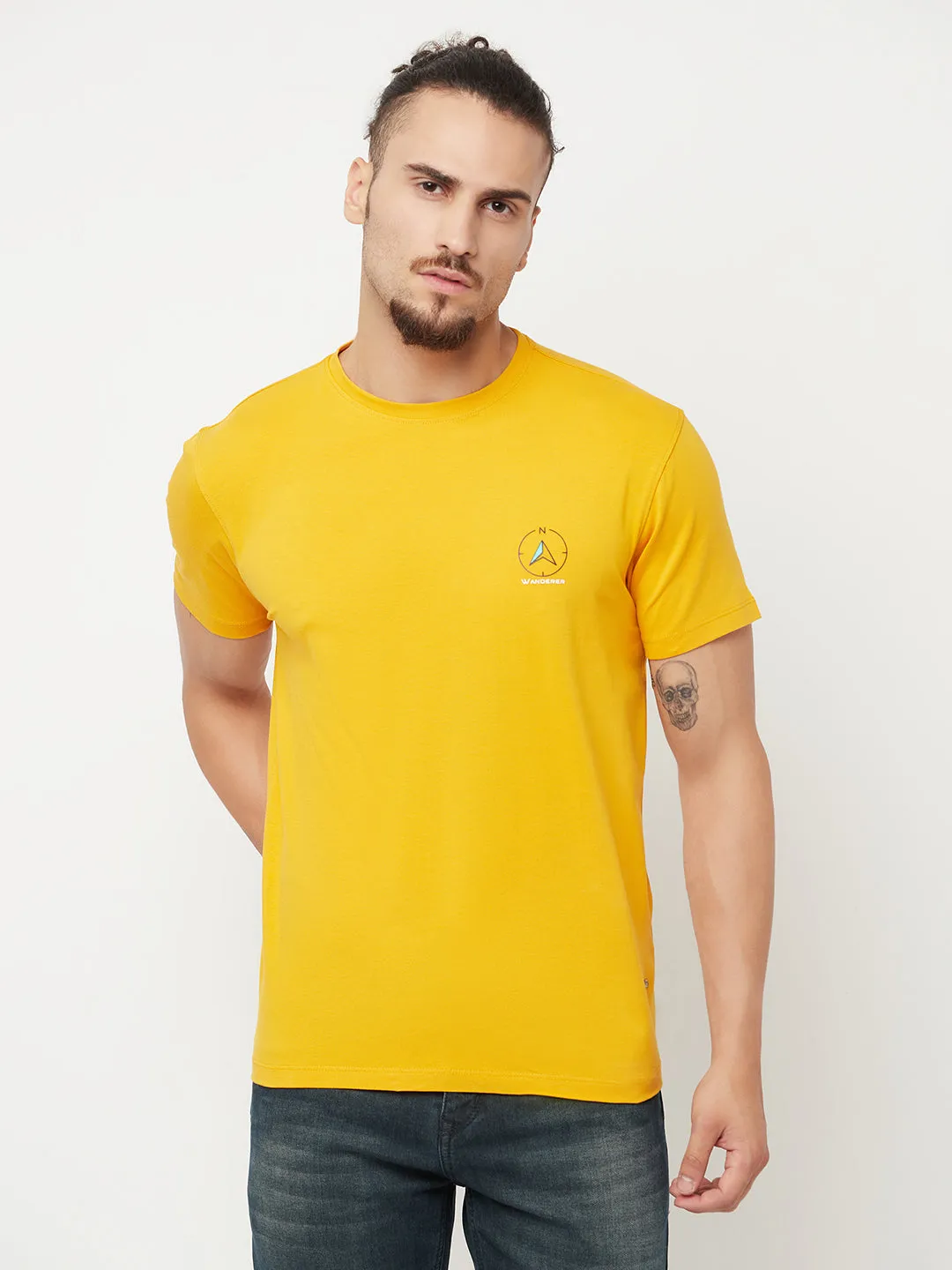 Mustard Round Neck T-Shirt