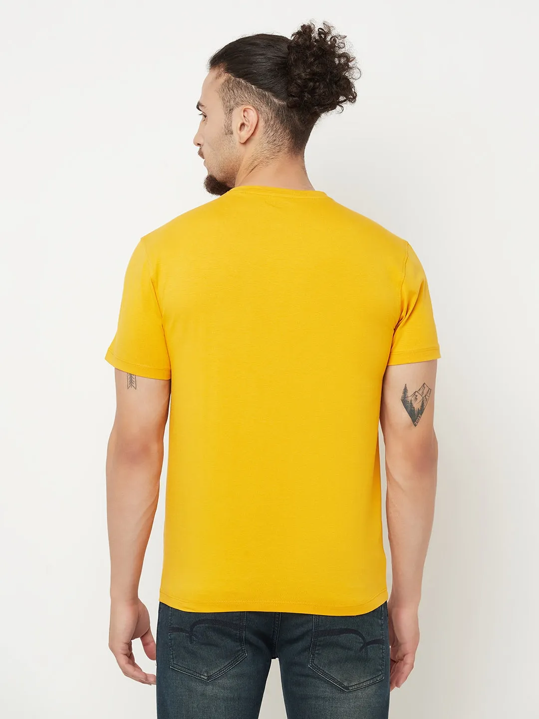 Mustard Round Neck T-Shirt