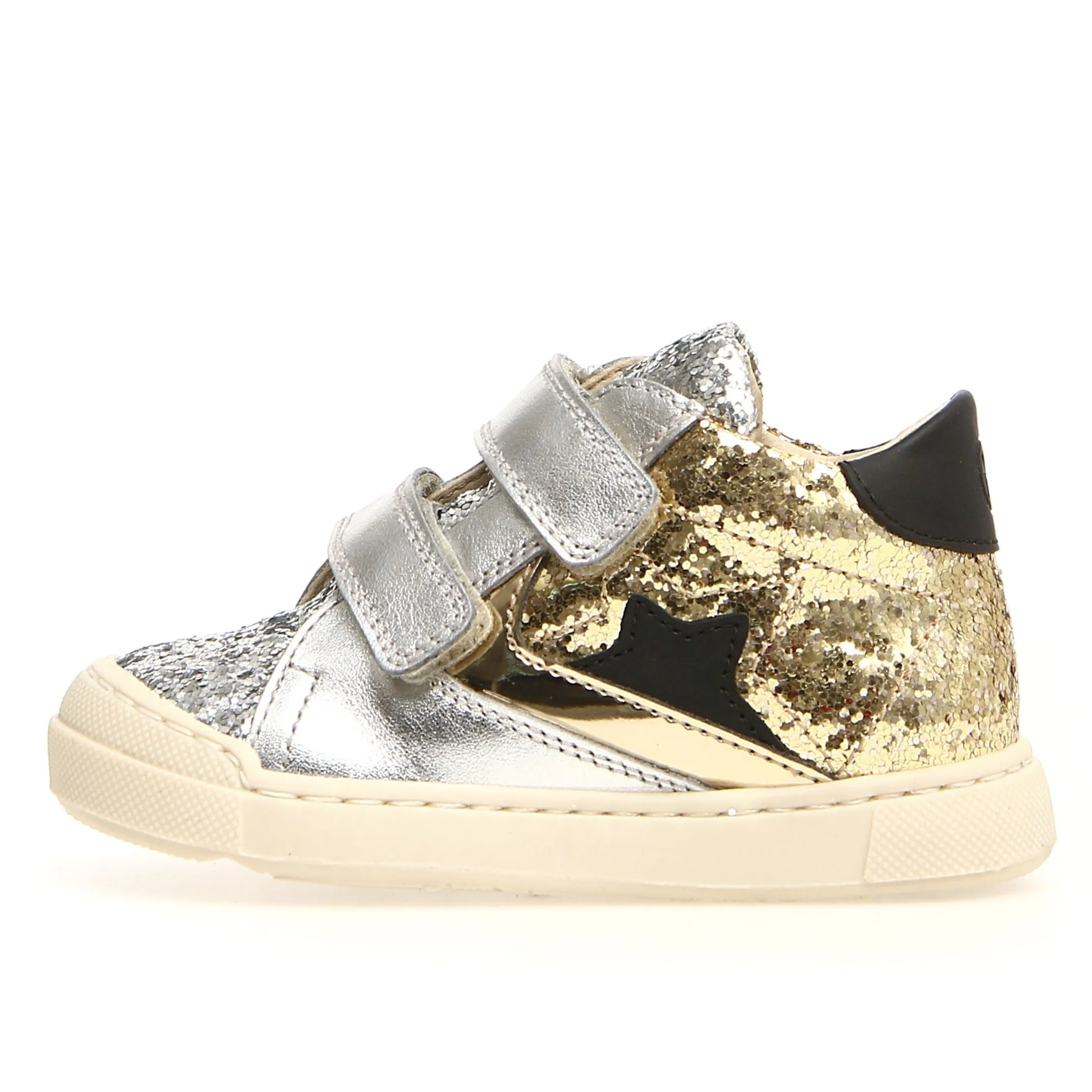 Naturino Girl's Beeri Vl Metallic Shoes, Silver - Platinum