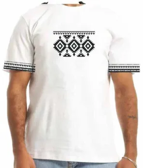 O182428 Round Neck Slip On Black Printed Tee
