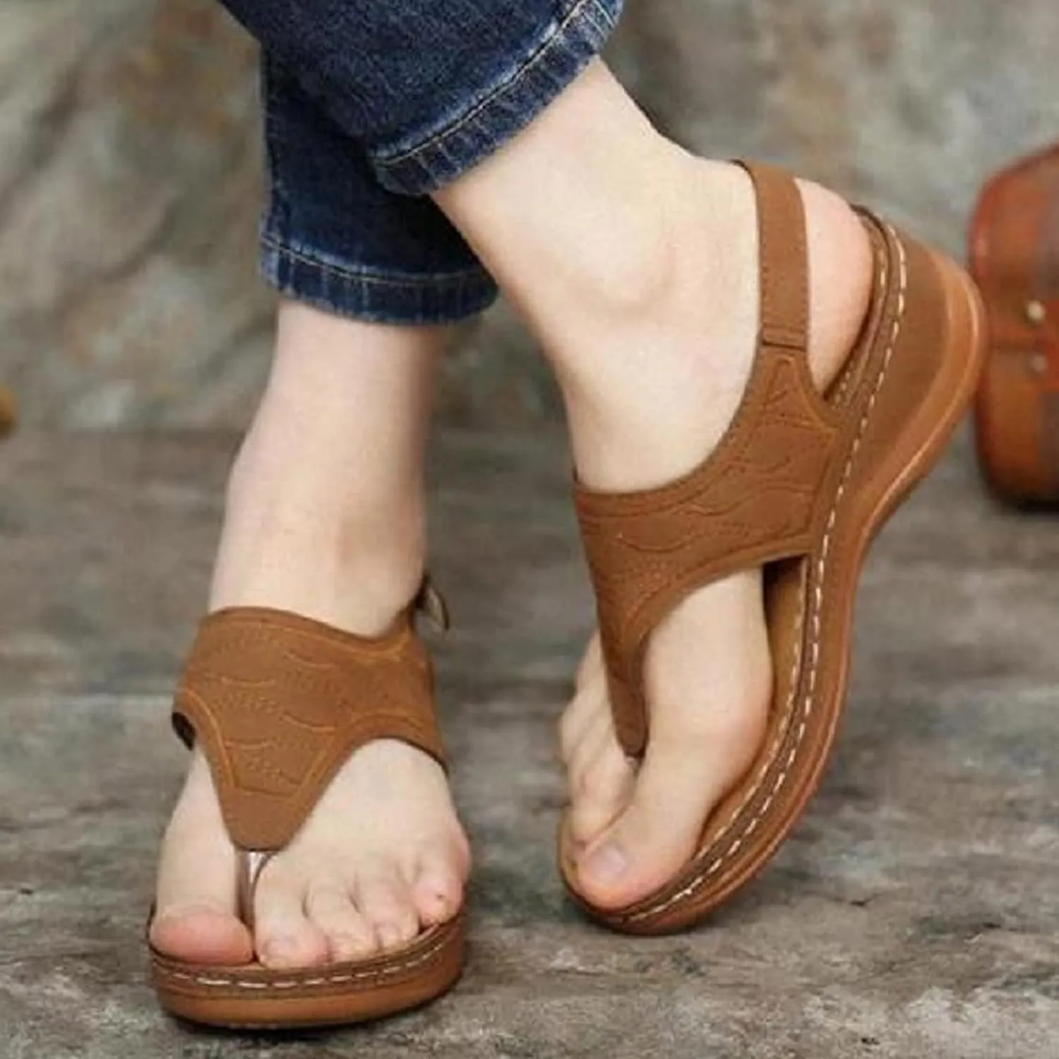 Orthopedic Summer Sandals for Women with Arch Support Walking Shoes Comfortable Adjustable Straps Lightweight Beach Casual Outdoor Plantar Fasciitis Relief
