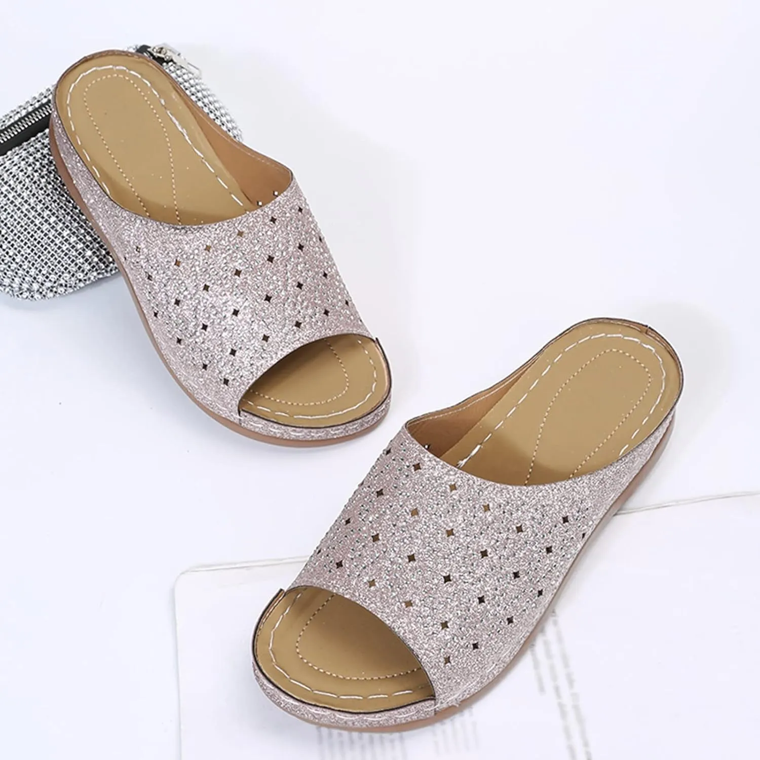 Orthotic Slippers with Heel Orthopedic Women's Athletic & Outdoor Sandals & Slides Orthopedic Travel Sandals Orthopedic Ladies Dressy Sandals Orthopedic Slide Sandals for Women with Arch Support
