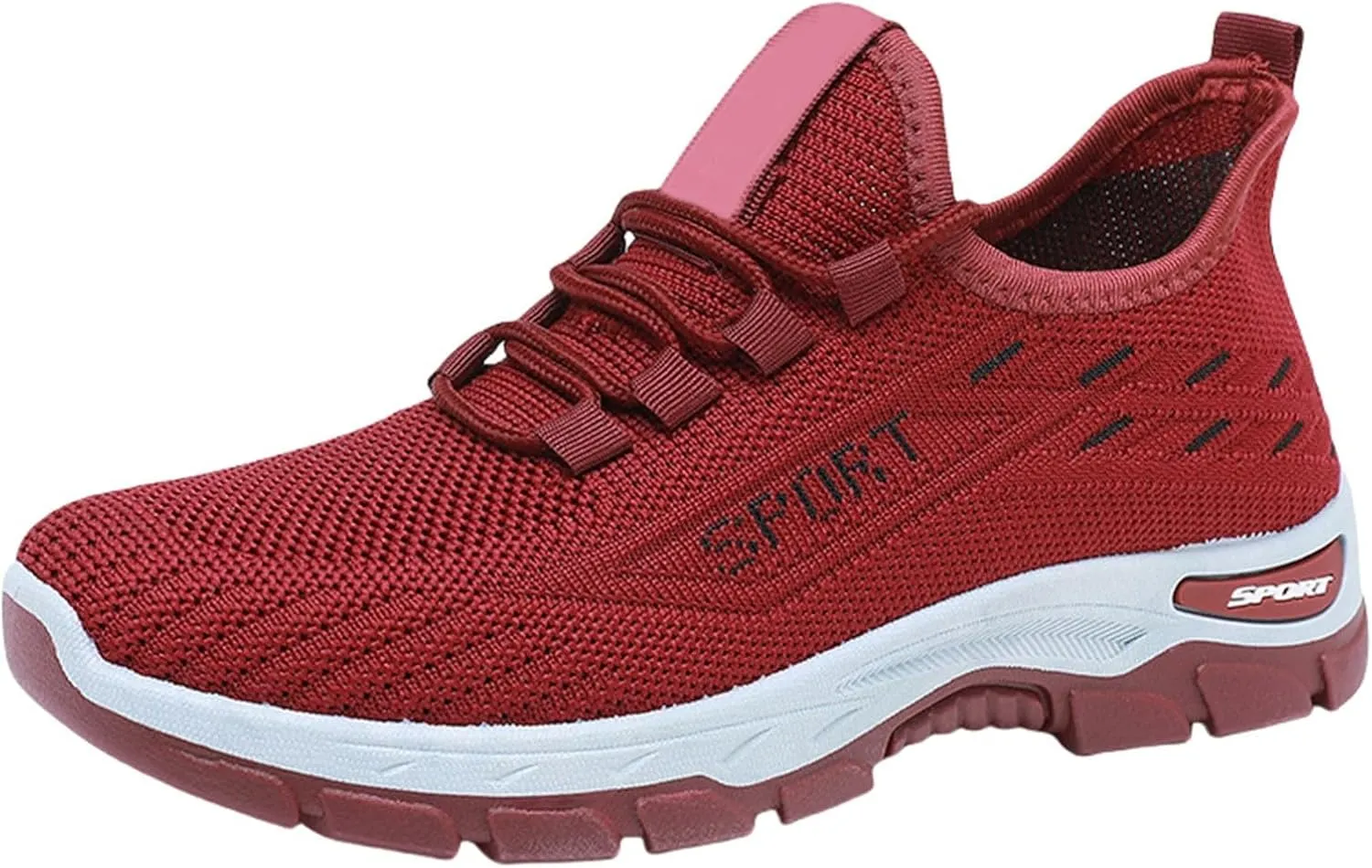 Orthowear Shoes for Women Men Lightweight Non Slip Tennis Athletic Shoes,Soft-Soled&Arch Support Gym Tennis Athletic Sneakers,Knitted Mesh Breathable Comfort Orthopedic Sneakers with Wide Toe Box