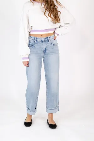 Payton Cuffed Barrel Jeans