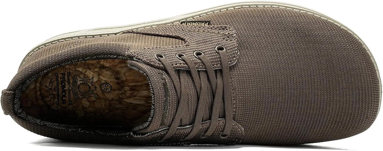 PROMOLA Wide Toe Box Shoes for Men Casual Dress Shoes Wide Width Non Slip Walking Shoes with Arch Support
