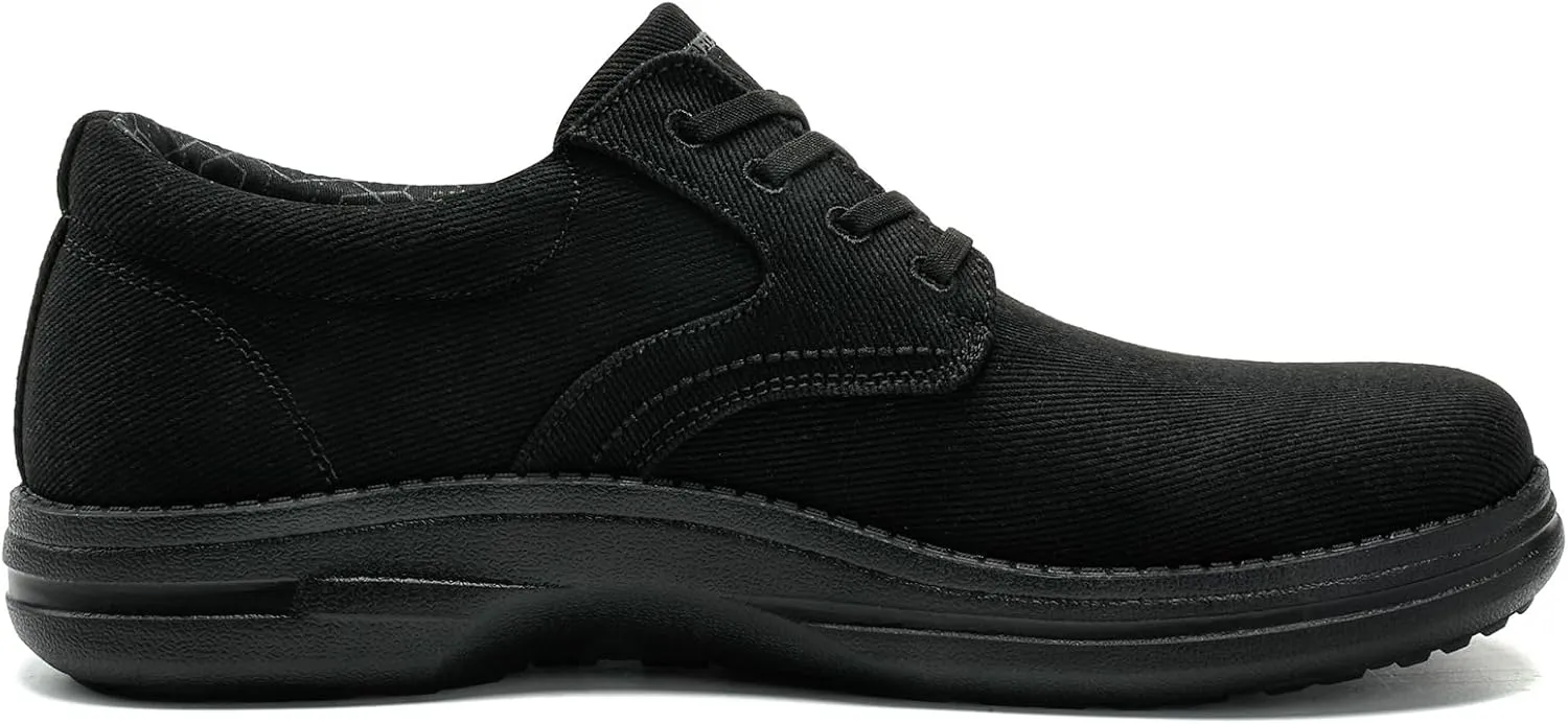 PROMOLA Wide Toe Box Shoes for Men Casual Dress Shoes Wide Width Non Slip Walking Shoes with Arch Support