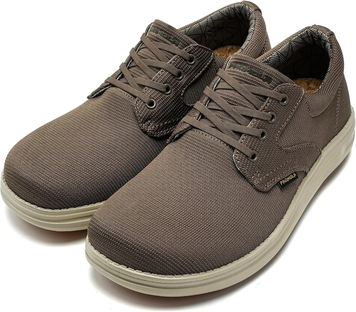 PROMOLA Wide Toe Box Shoes for Men Casual Dress Shoes Wide Width Non Slip Walking Shoes with Arch Support